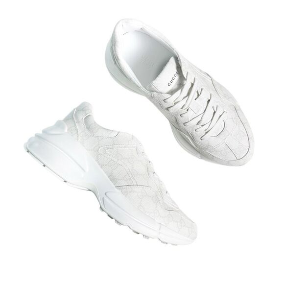 Gucci Shoes - Brand New GUCCI Rhyton White GG Supreme Sneakers Size 40 Tessuto Chunky Low Top